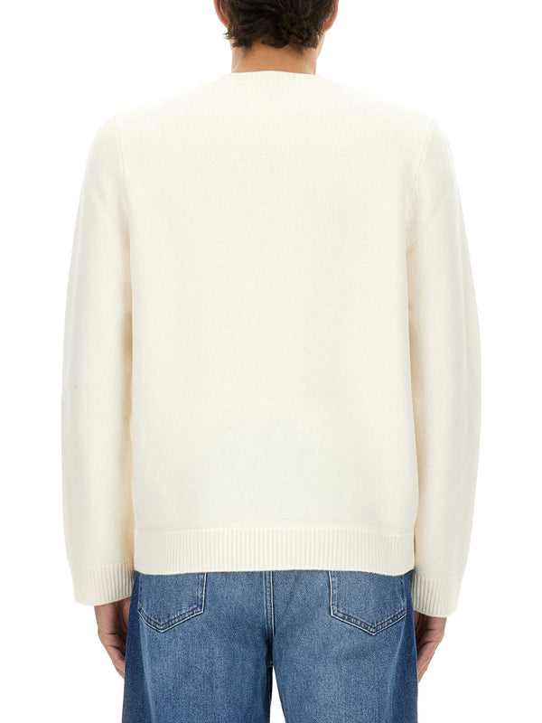 Wool Jersey Top Ivory Jumpers