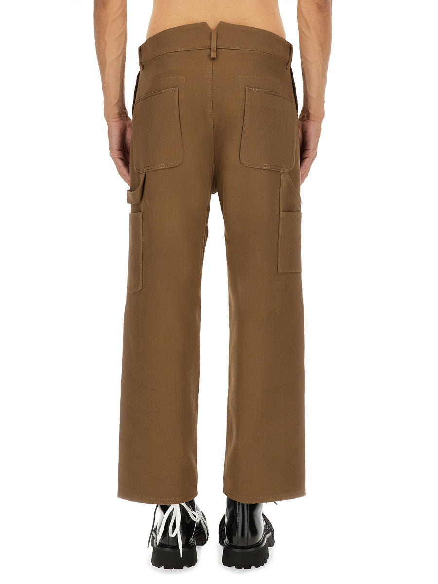 Cotton Tricot Pants Brown Trousers