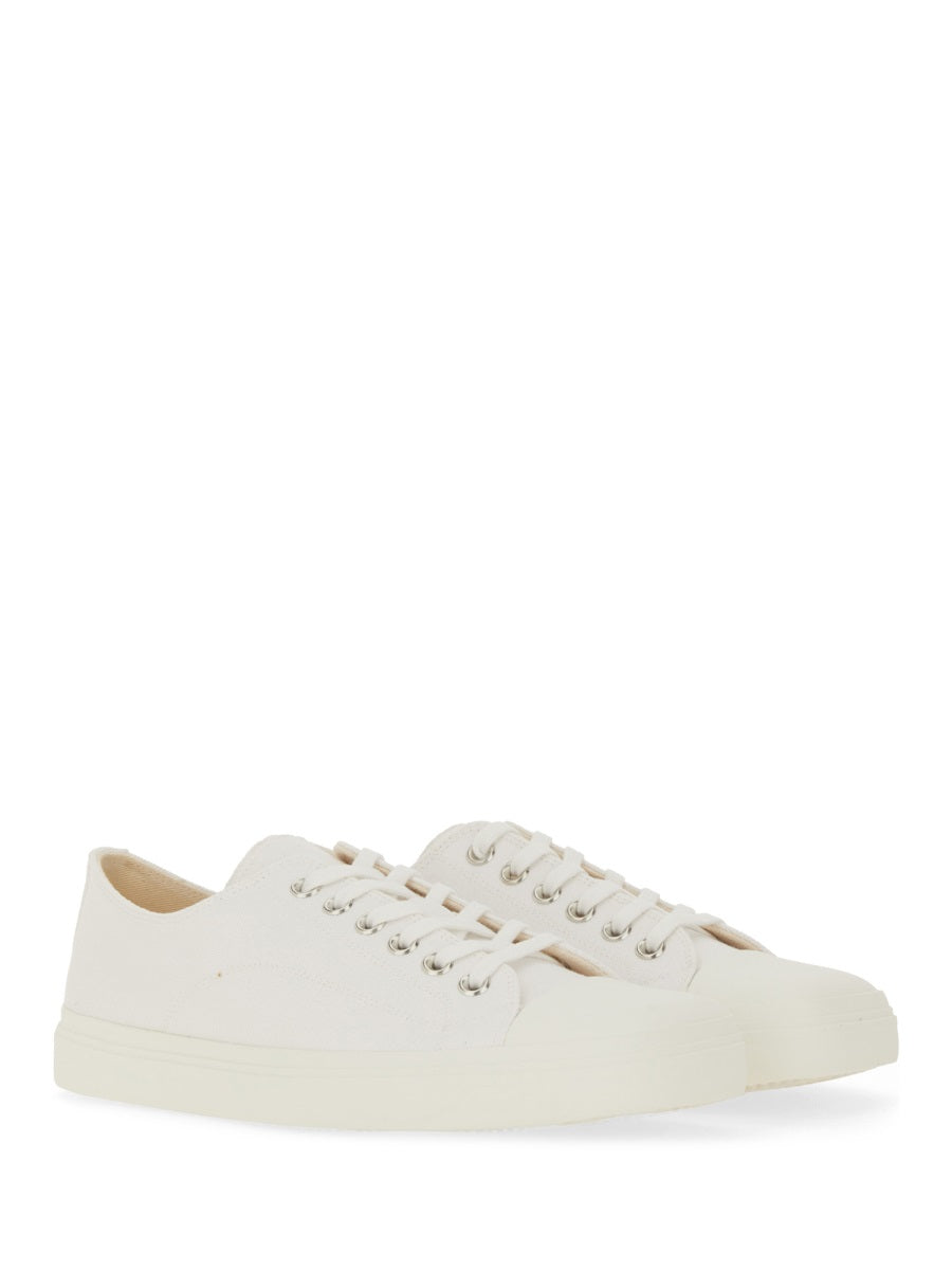 White Cotton Edge Sneakers Trainers