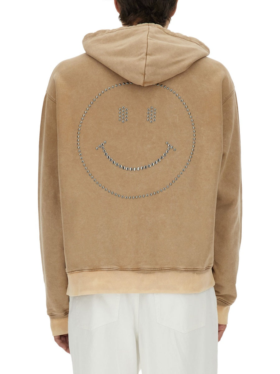 Sweatshirt With Logo Brown Cotton Sweatshirts