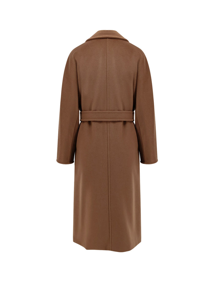 Max Mara Coats Leather Brown Lana Vergine Cashmere