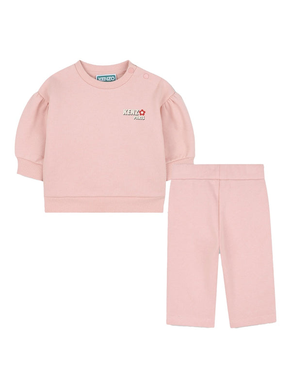 Kids Sweatshirt And Pants Set Pink Cotton Sets