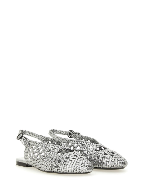 Slingback Sandal Empuria Metallic Silver Lambskin