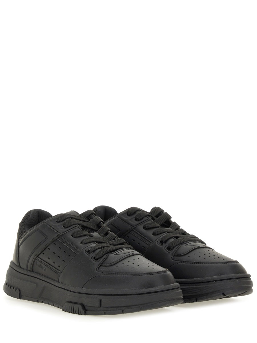 Sneakers With Mesh Details Black Polyester; Rubber; Polyester Trainers