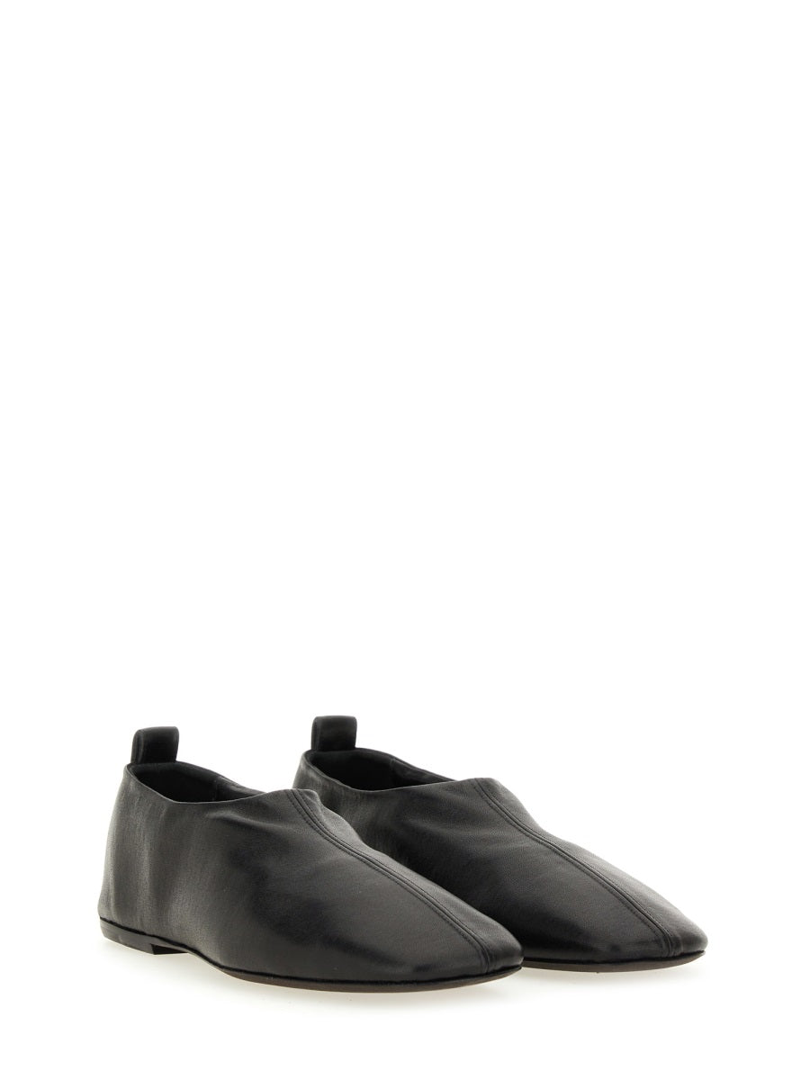 Leather Ballerina Black Shoe