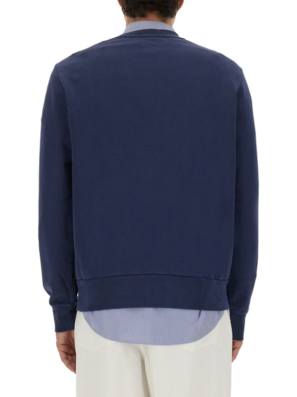 Cotton Jersey Sweatshirt Blue Sweatshirts