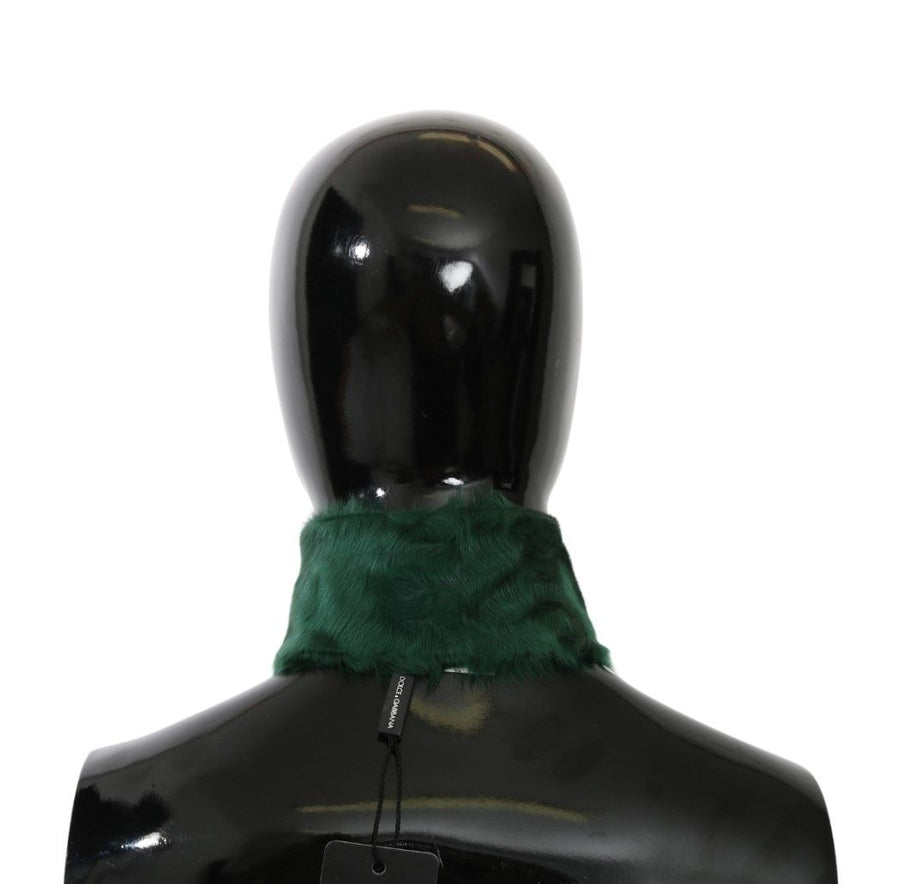 Dolce & Gabbana 100% Lambskin scarf in green