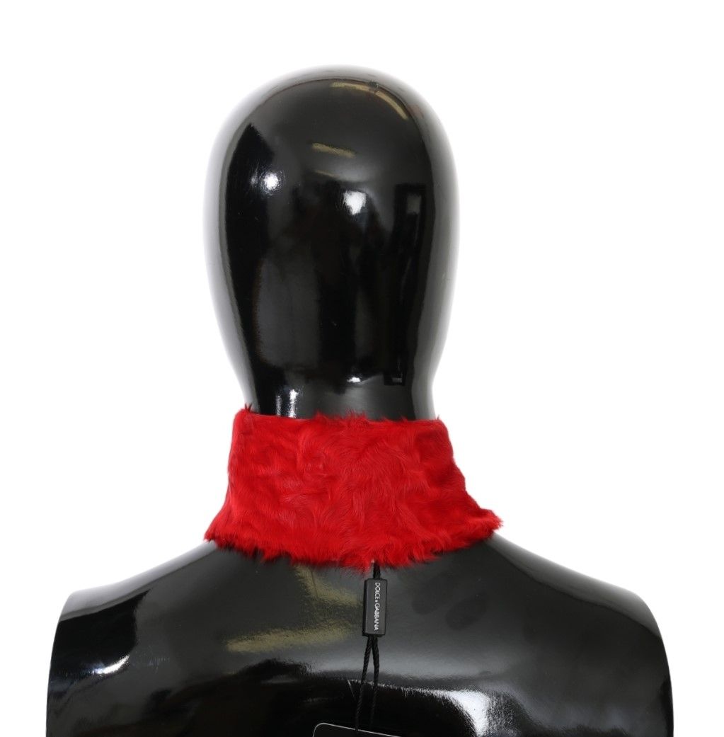 Dolce & Gabbana 100% Lambskin scarf in red — view 3