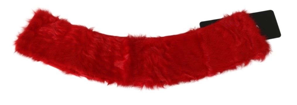 Dolce & Gabbana 100% Lambskin scarf in red — view 4