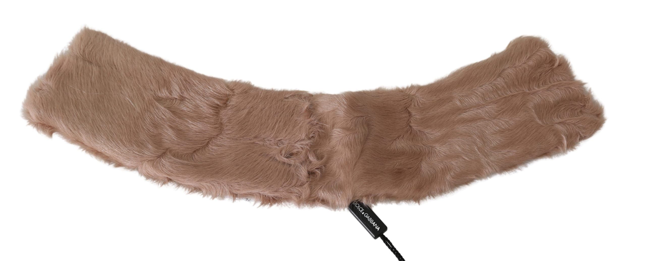 Dolce & Gabbana 100% Lambskin scarf in beige — view 2