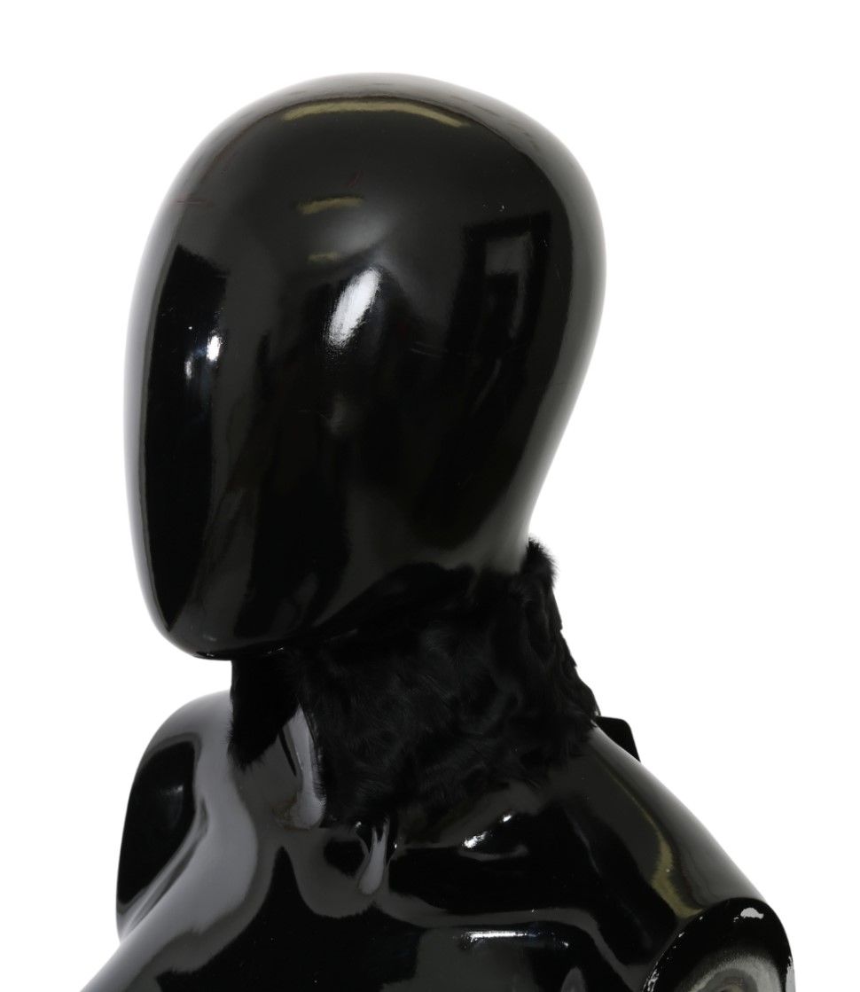 Dolce & Gabbana 100% Lambskin scarf in black