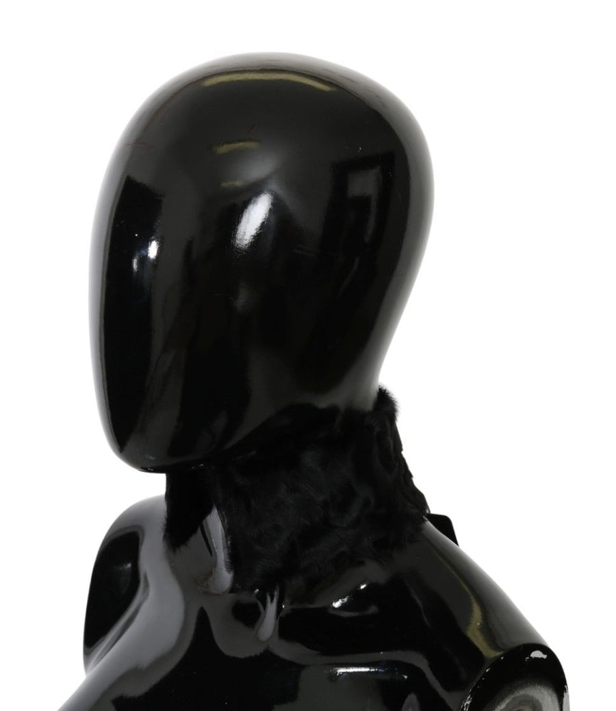 Dolce & Gabbana 100% Lambskin scarf in black
