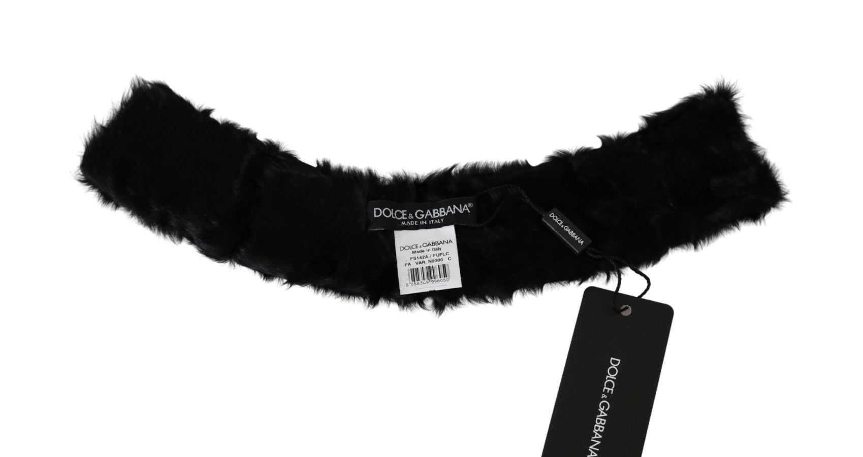 Dolce & Gabbana 100% Lambskin scarf in black — view 4