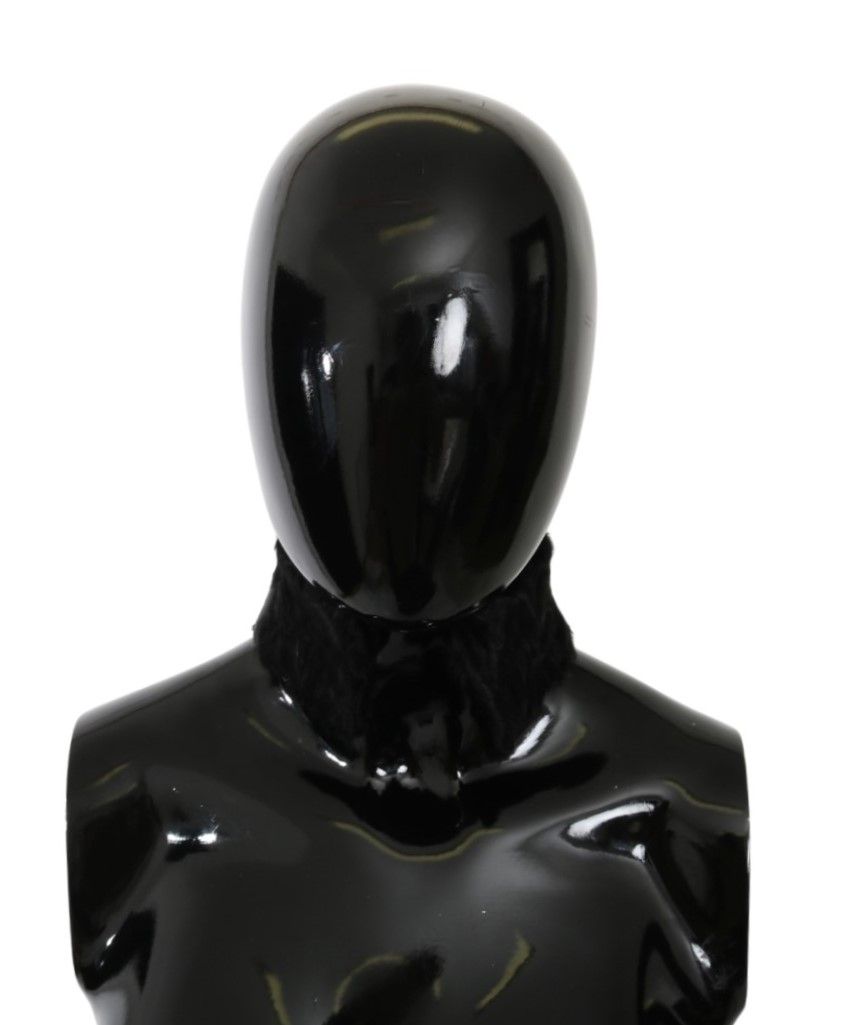 Dolce & Gabbana 100% Lambskin scarf in black — view 5