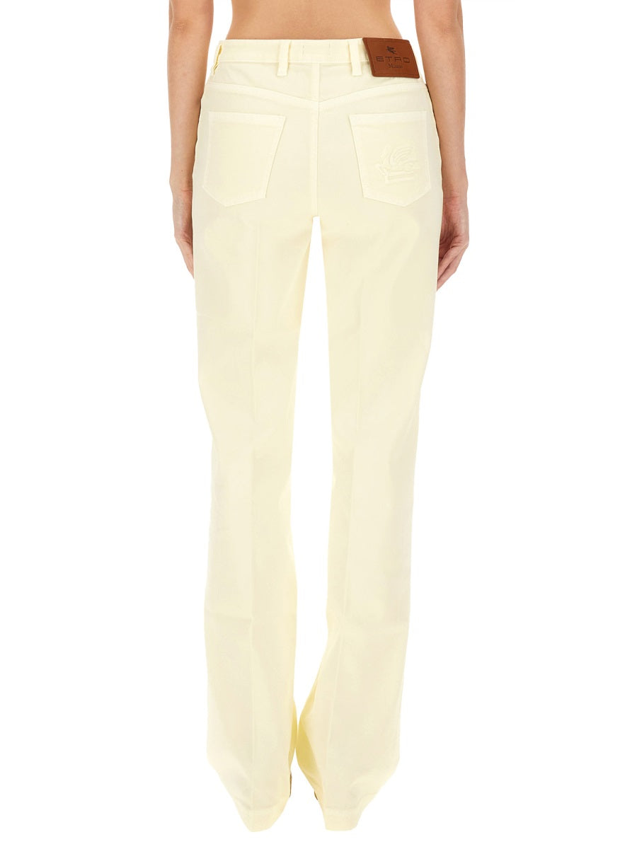 Cotton Pants Ivory Trousers