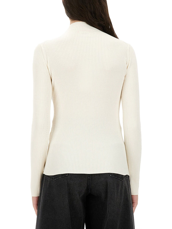 Jersey With Embroidery Boke Flower 2.0 White Viscose Jumpers