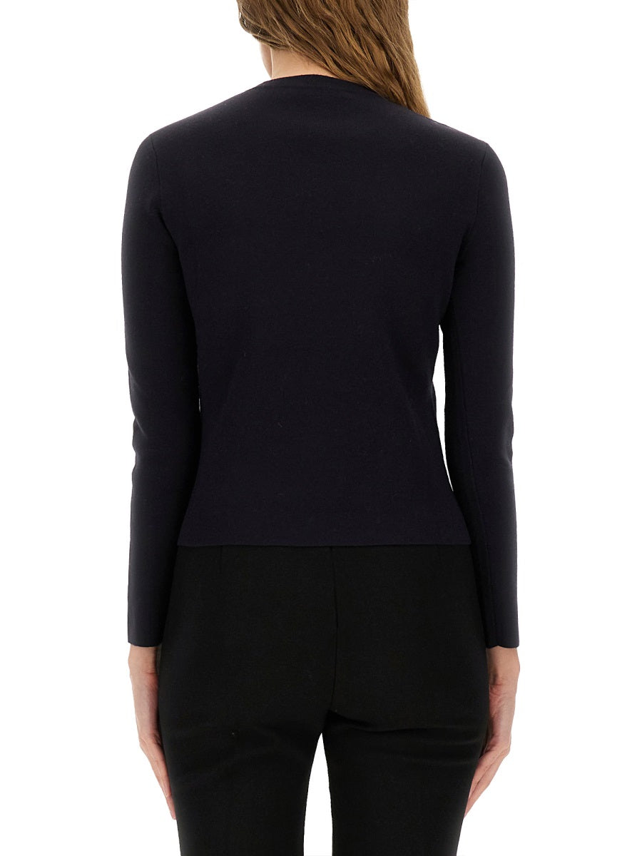 Knit Jumper With Logo Blue Viscose Jumpers
