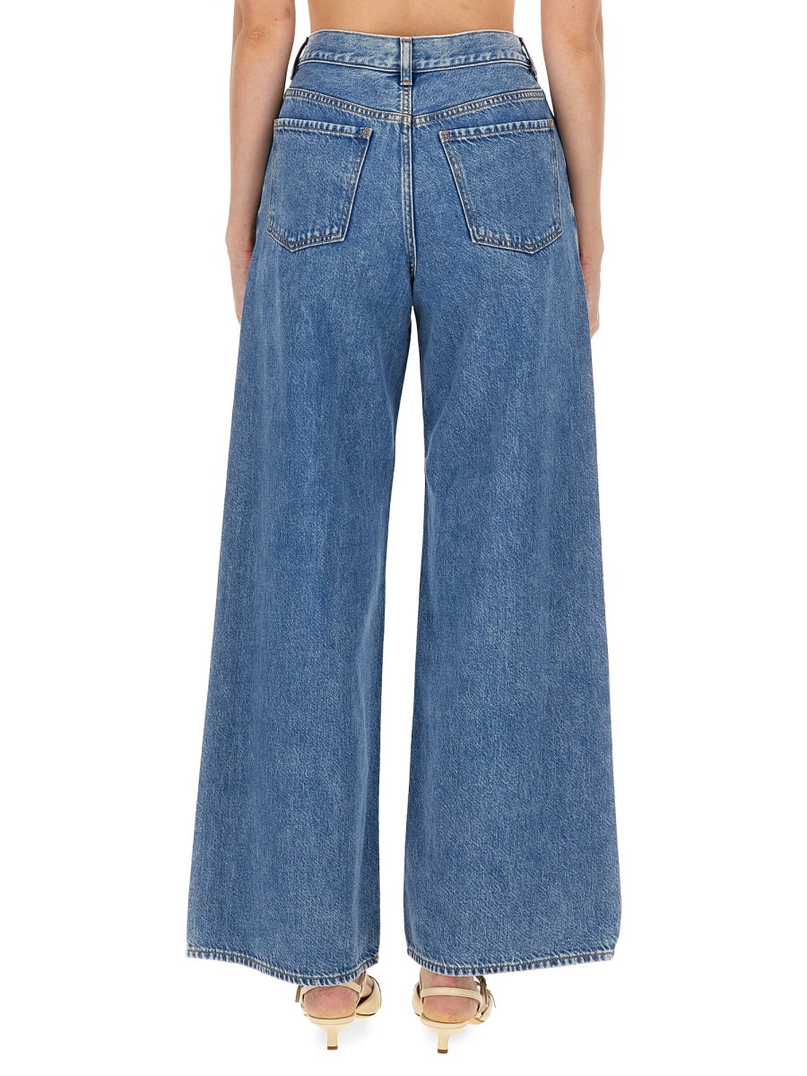 High Waist Wide-Leg Jeans Denim Cotton