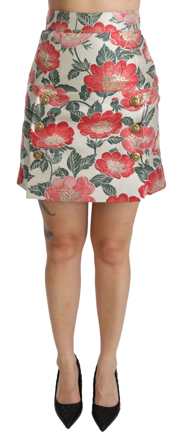 Dolce & Gabbana 79% Polyester 21% Silk; Lining: 94% Silk skirt in white — view 2