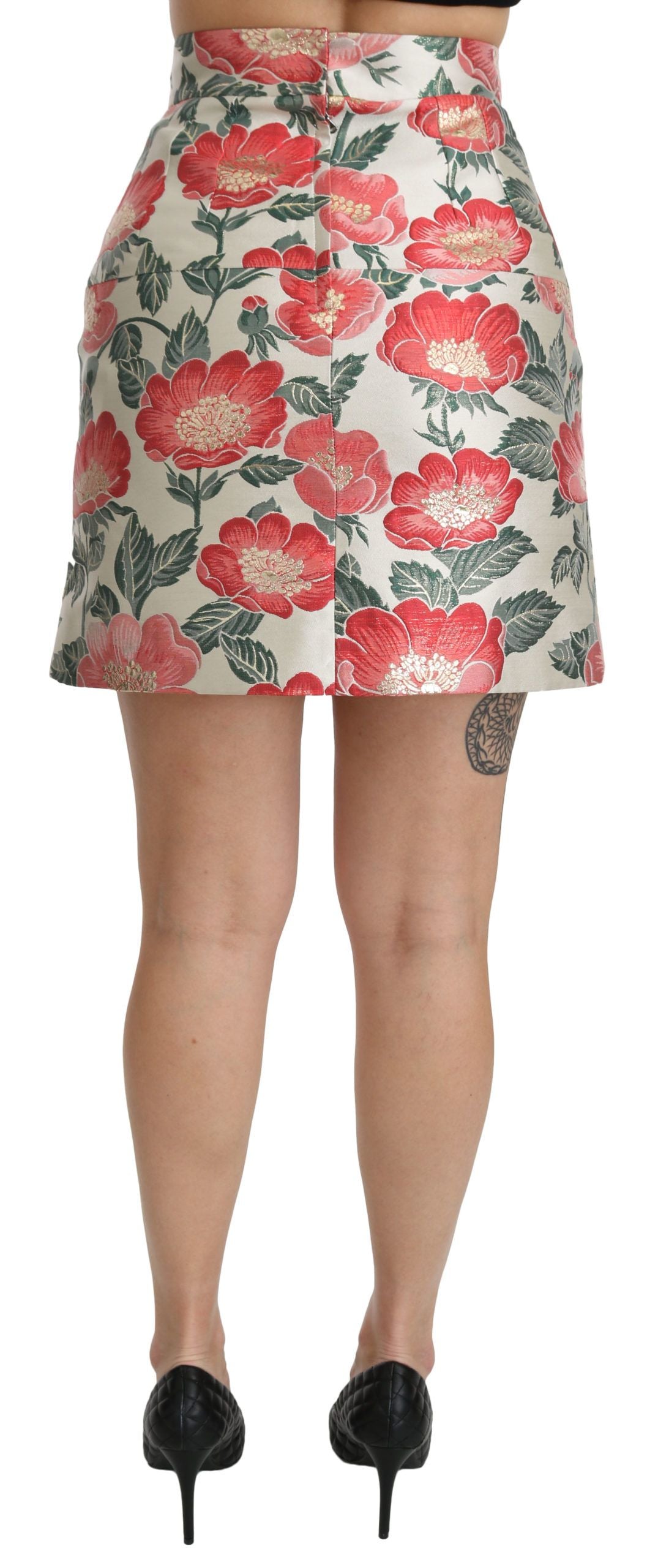 Dolce & Gabbana 79% Polyester 21% Silk; Lining: 94% Silk skirt in white — view 5