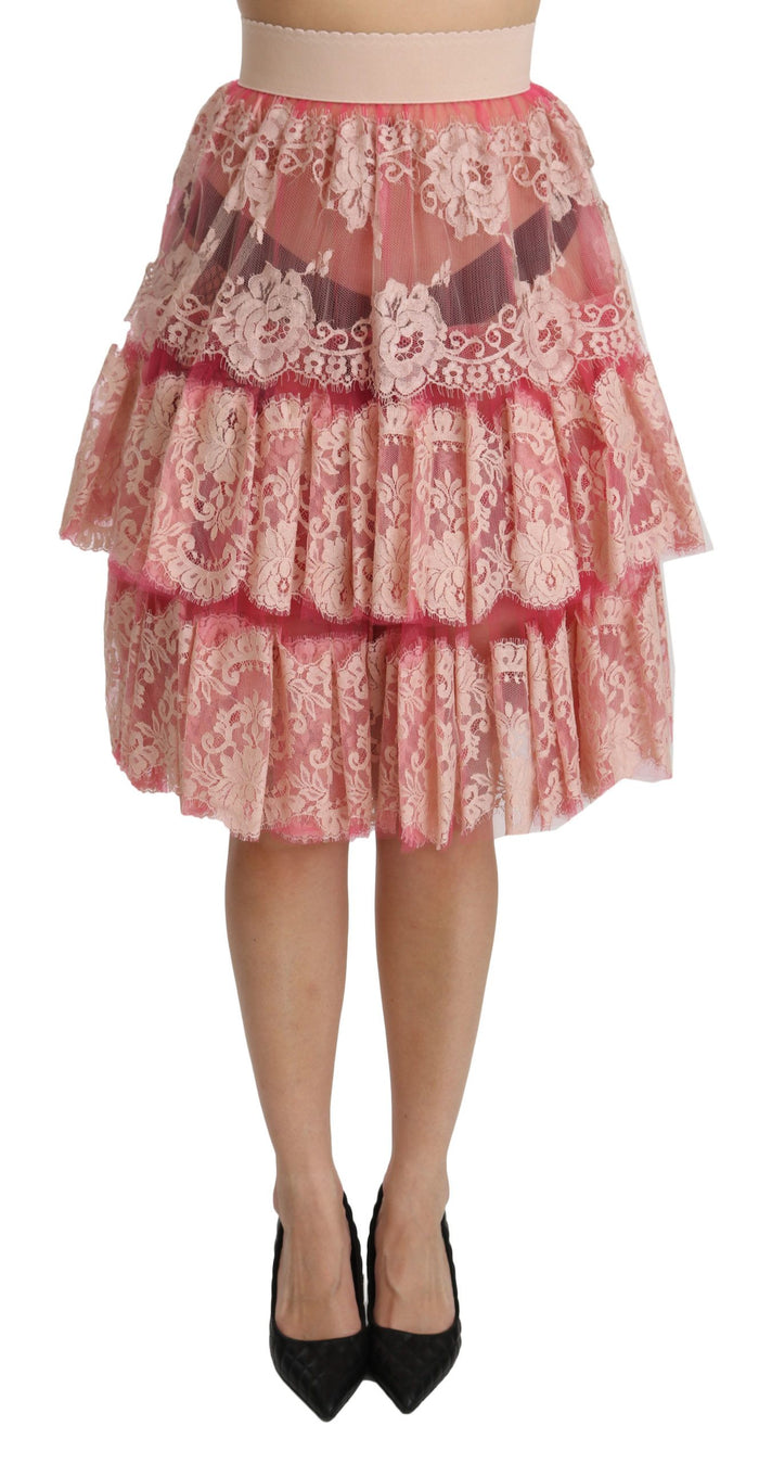 Dolce & Gabbana 74% Nylon skirt in pink