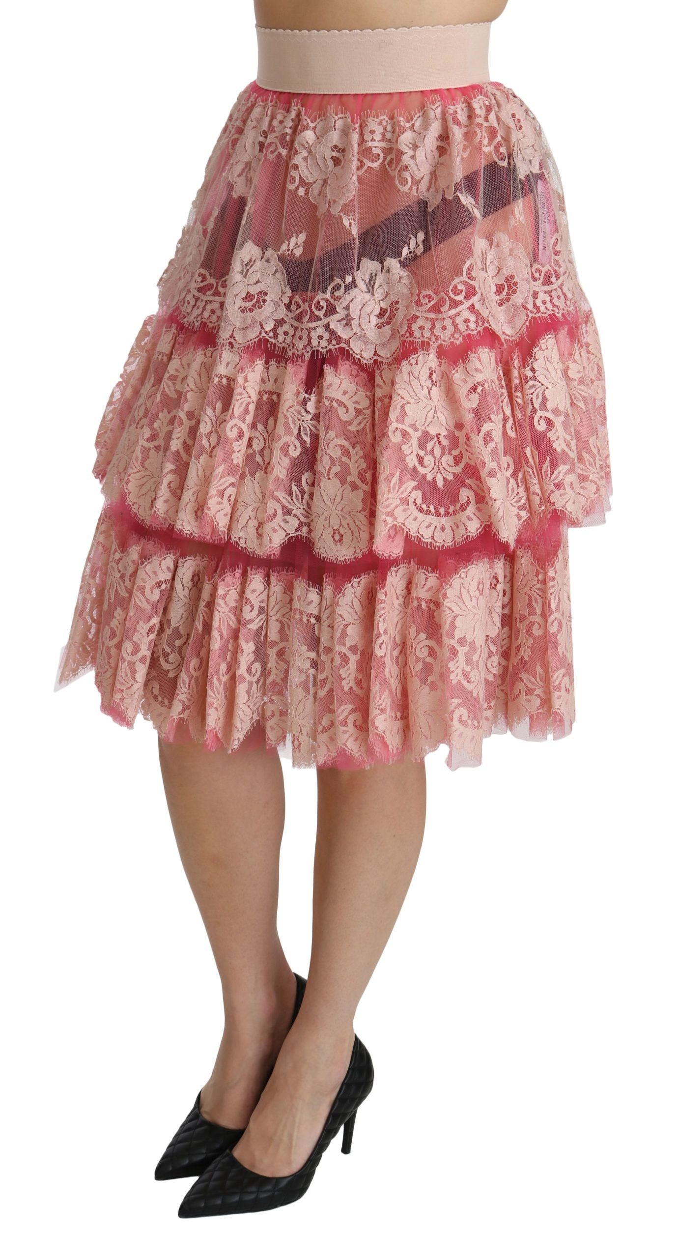 Dolce & Gabbana 74% Nylon skirt in pink — view 3