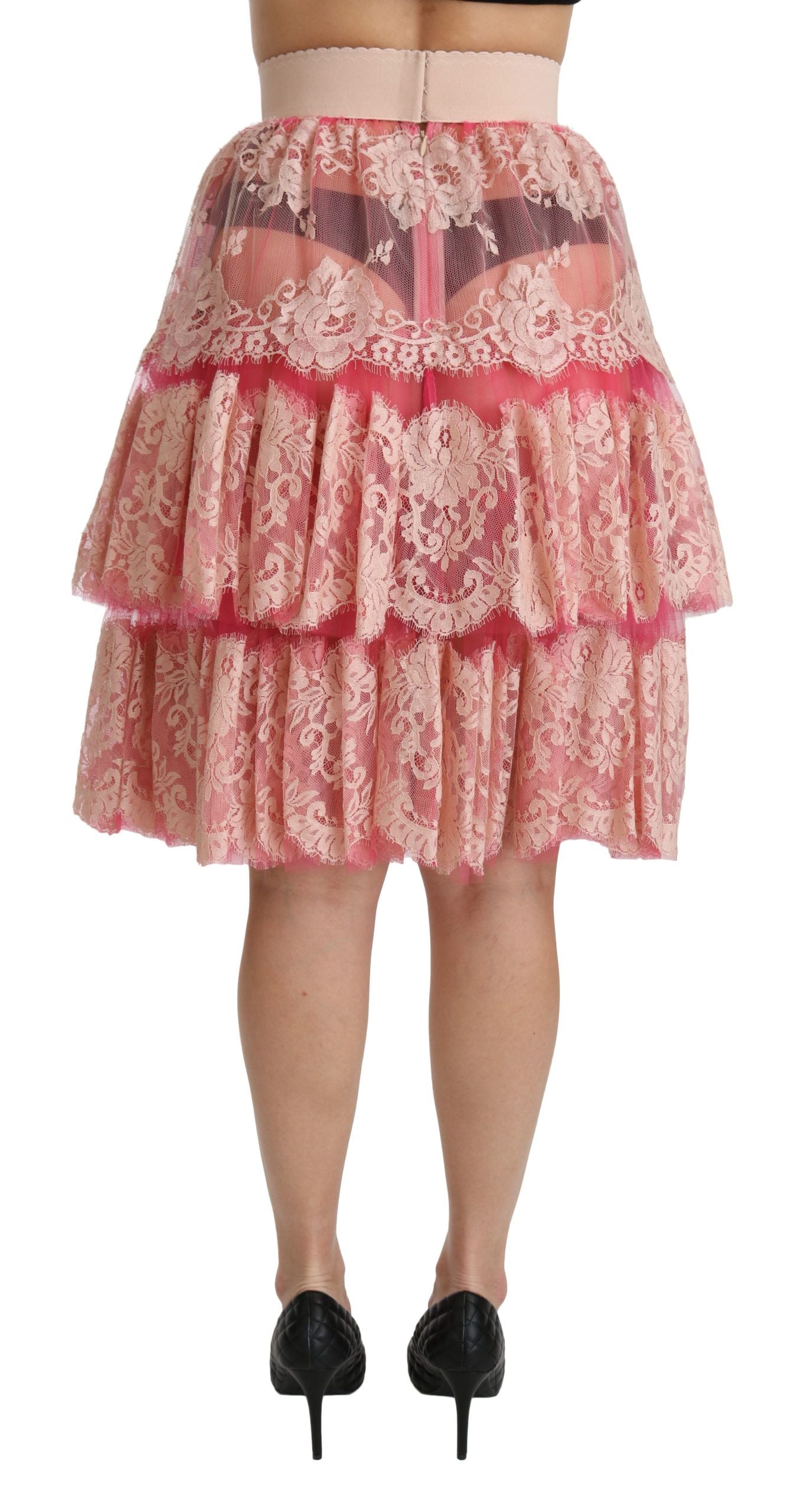 Dolce & Gabbana 74% Nylon skirt in pink — view 4