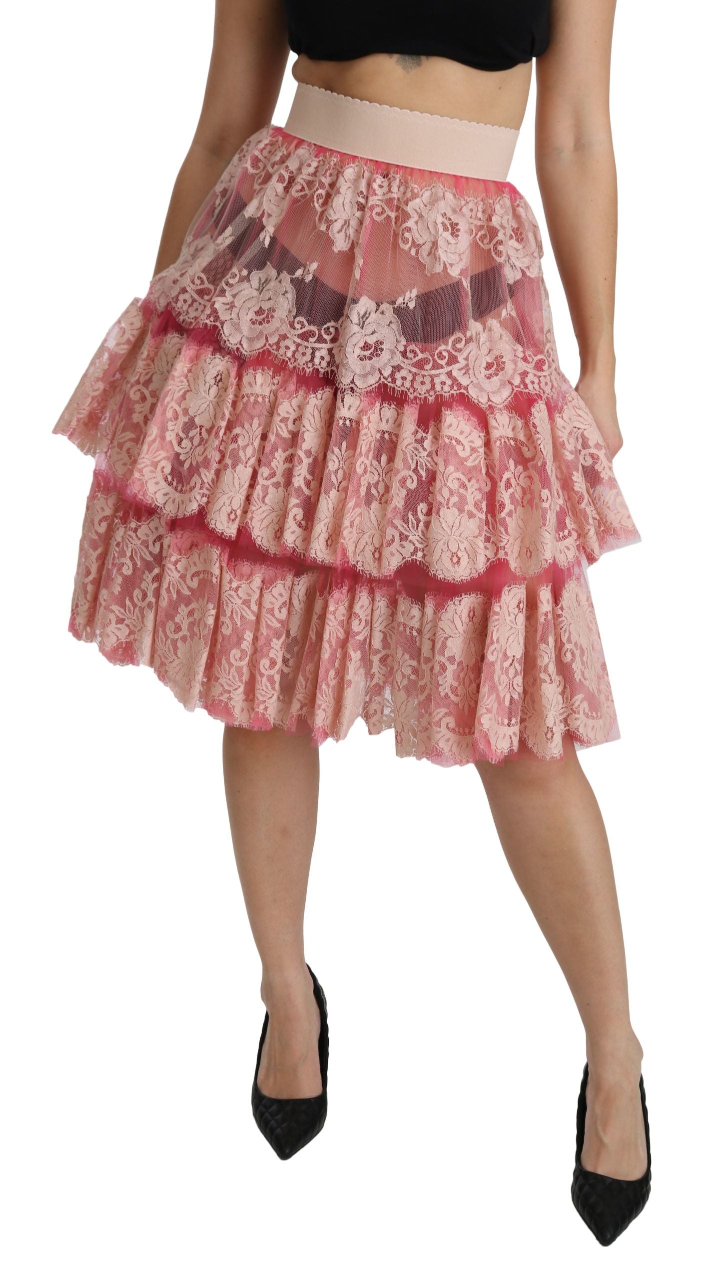 Dolce & Gabbana 74% Nylon skirt in pink — view 5