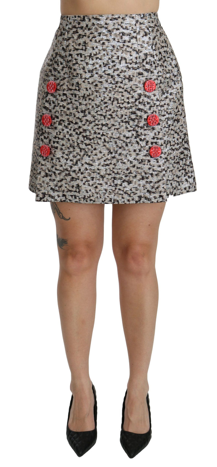 Dolce & Gabbana 83% Polyester 14% Silk 3% Nylon skirt in silver — view 2