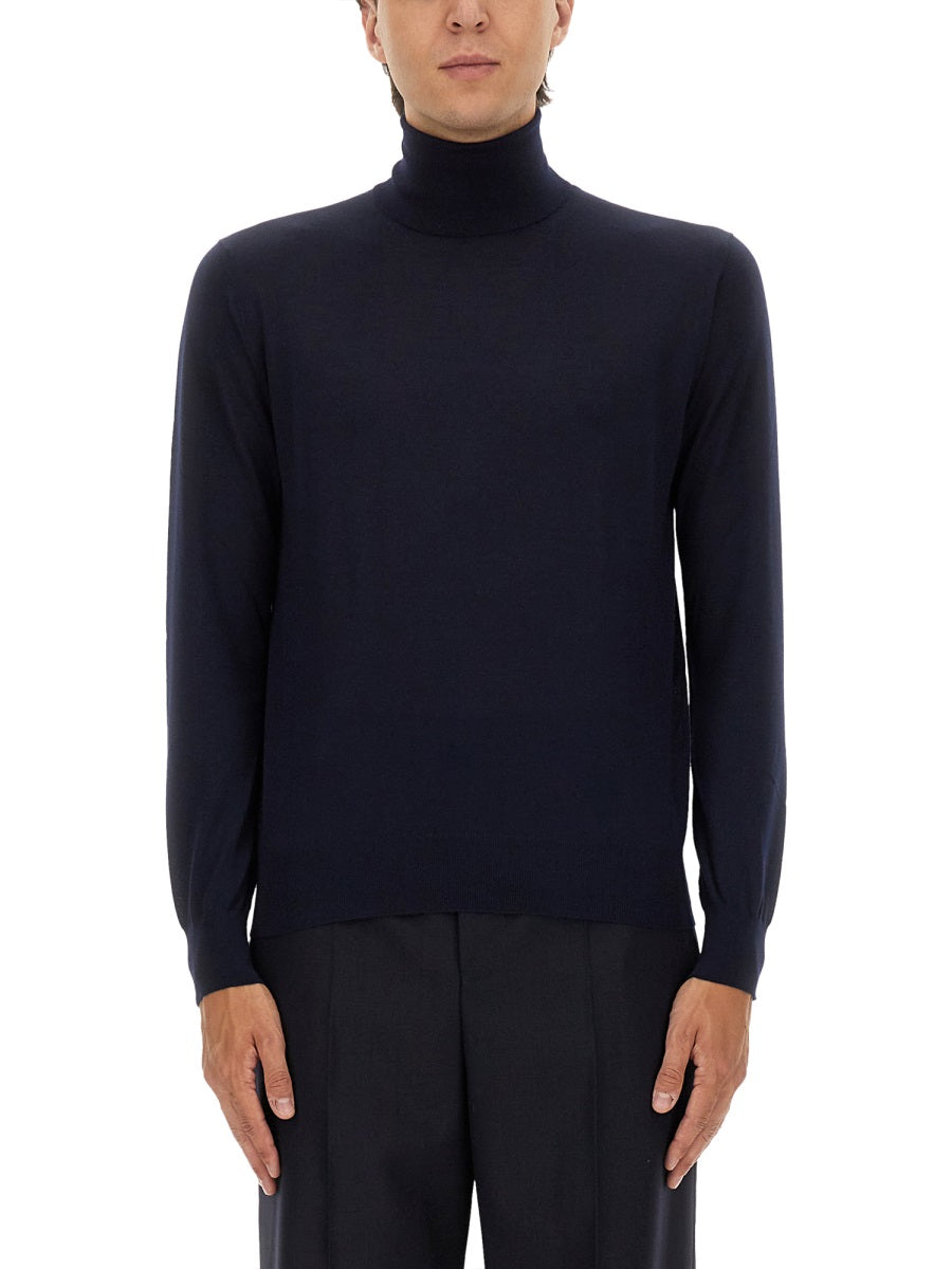 Turtleneck Pullover Blue Cashmere Jumpers