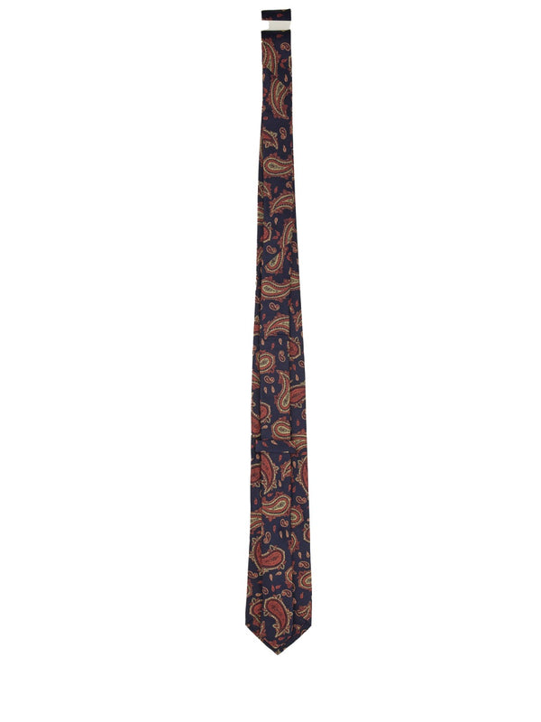 Paisley Jacquard Silk Tie Blue Ties & Bow