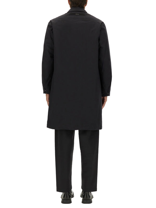 Waterproof Two-Layer Gore-Tex Coat Black Polyamide Trench & Raincoats