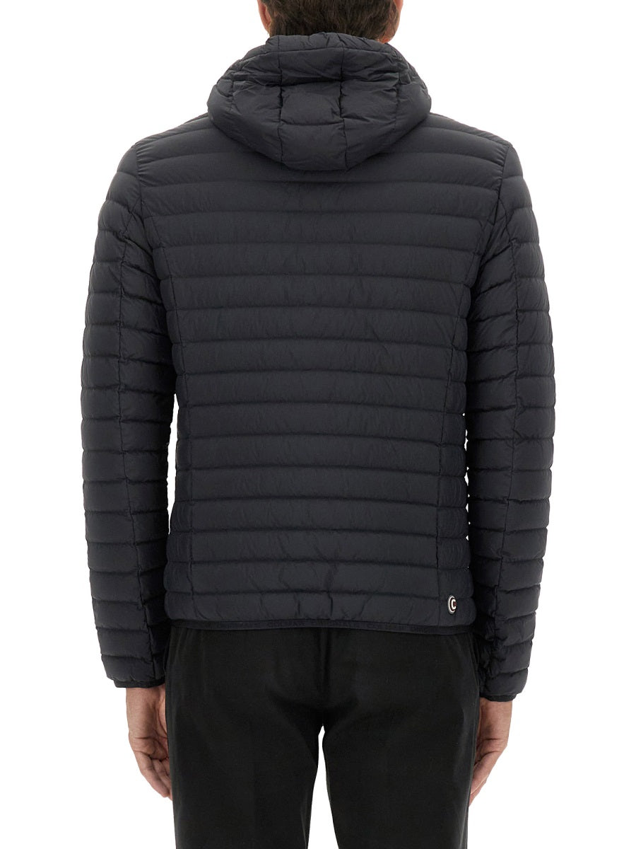 Lightweight Down Jacket With Hood Black Polyamide