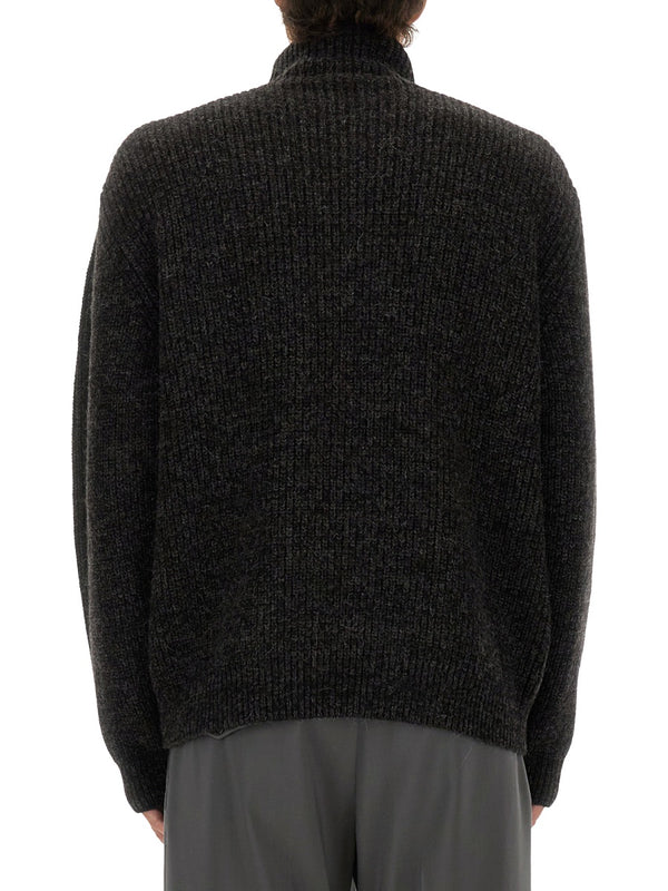 Turtleneck Sweater Black Alpaca Yak Jumpers