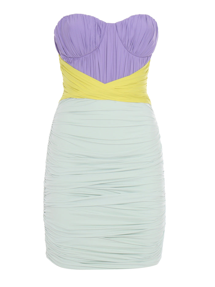 Multicolor dress Polyamide Elastan Mini