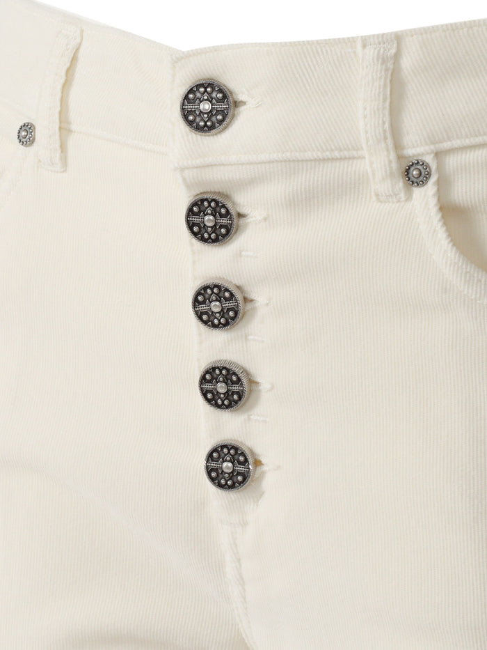 Koons Bot Gioie Pants White Cotton Lyocel Elastane Jean