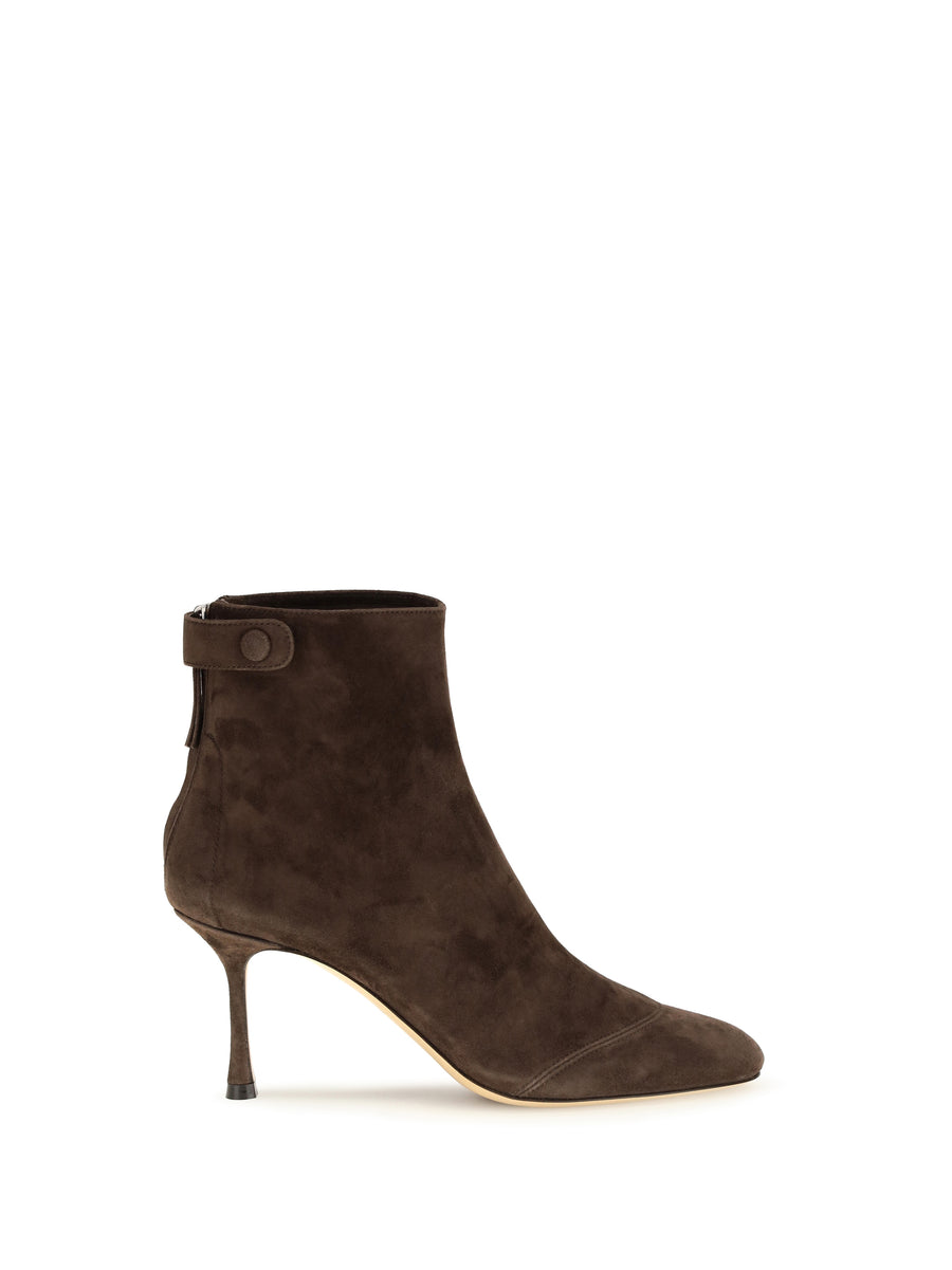 Suede Ankle Boots Cacao
