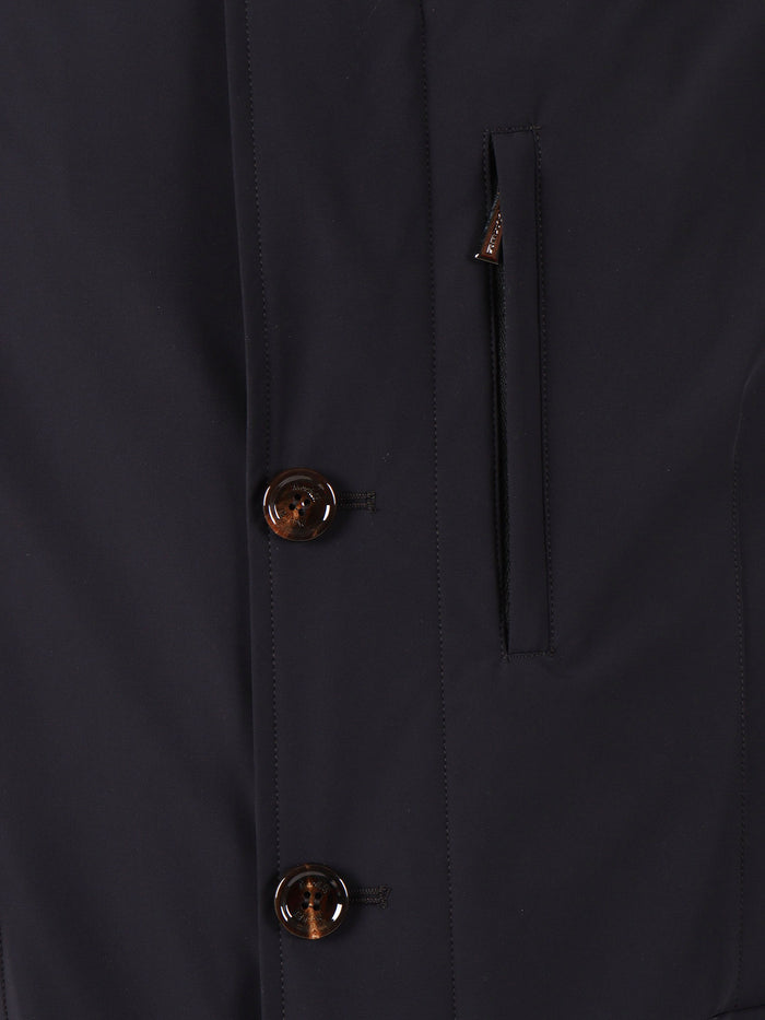 RANIERI-KR JACKET Blue Polyamide Elastan Coat