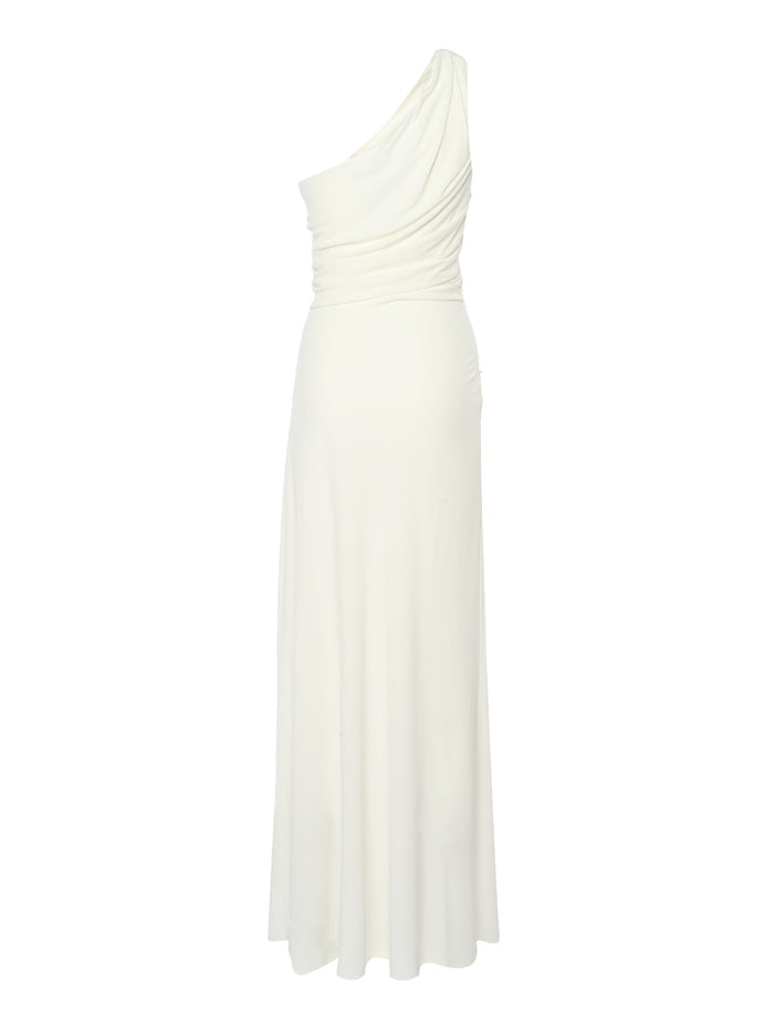 One shoulder dress White Viscose Long