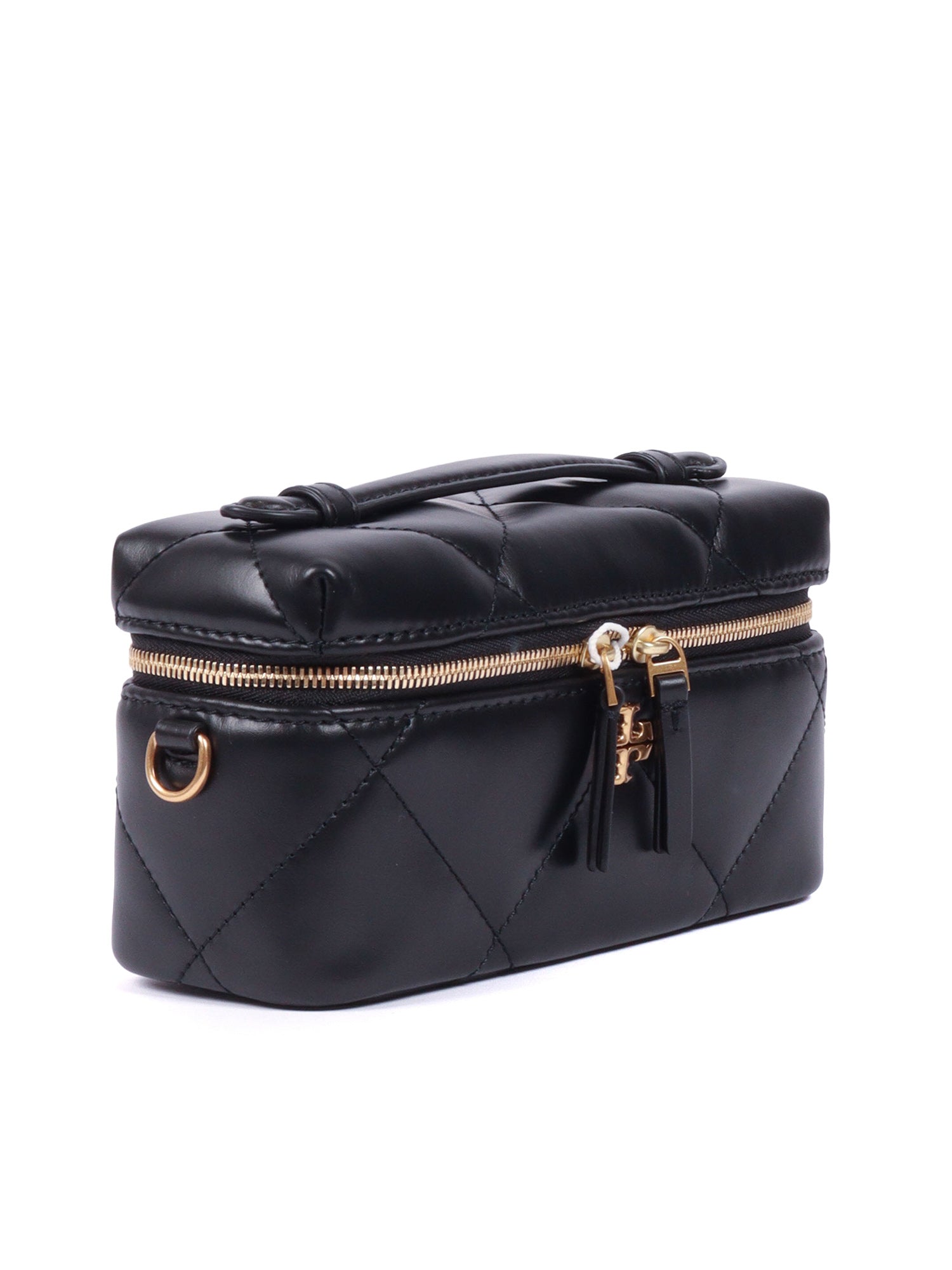 Kira Diamond Quilt East-West Vanity Case Black Beauty