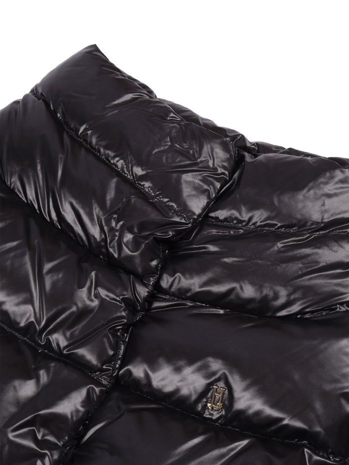 Girl Down Jacket Black Short Puffer