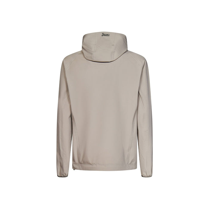 Herno Lightweight Jacket Beige Elastane Polyamide
