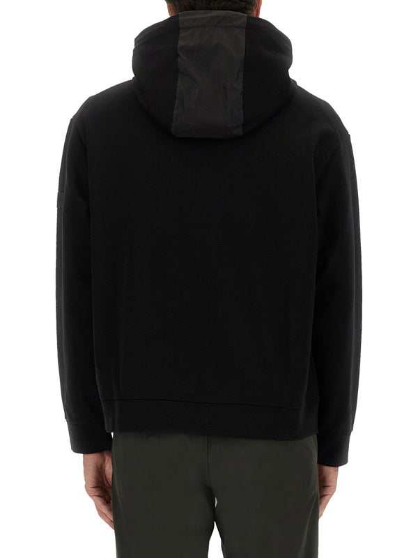 Zip Sweatshirt Black Cotton Sweatshirts