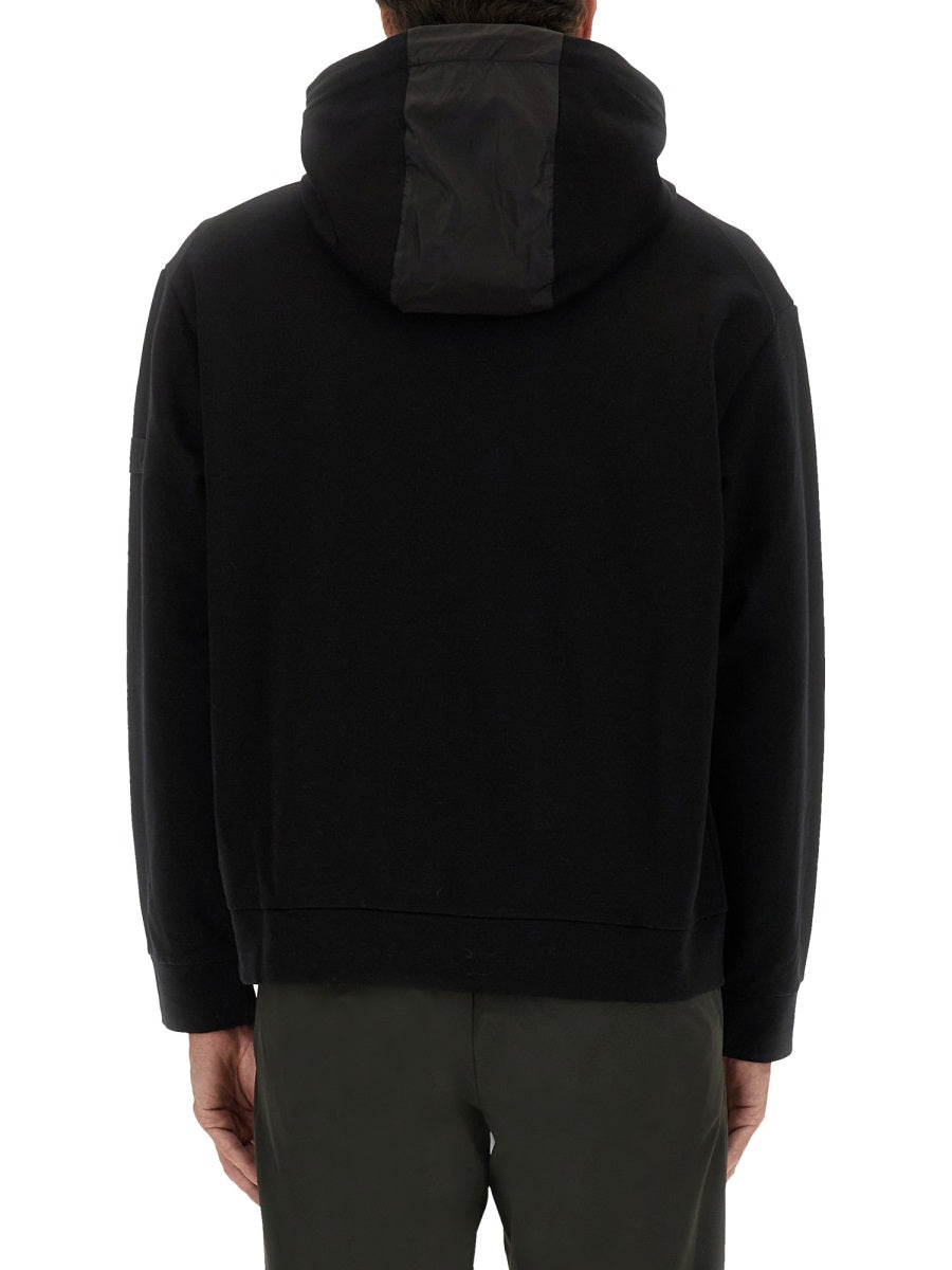 Zip Sweatshirt Black Cotton Sweatshirts