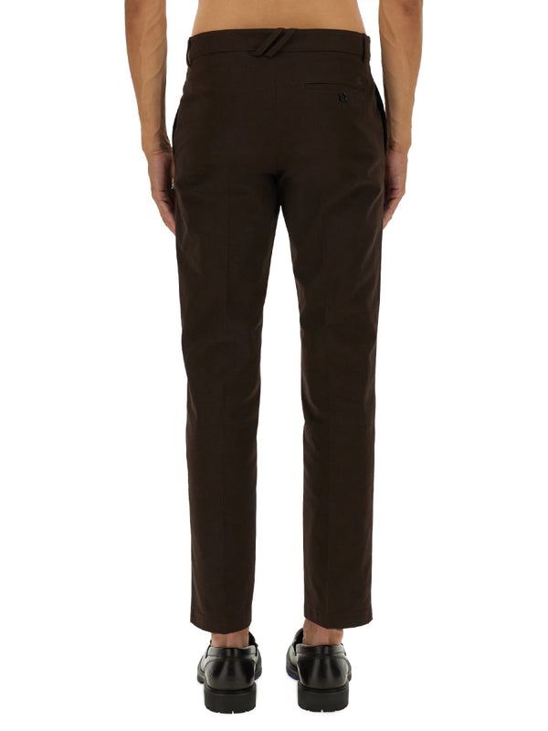Cotton Chino Pants Brown Trousers
