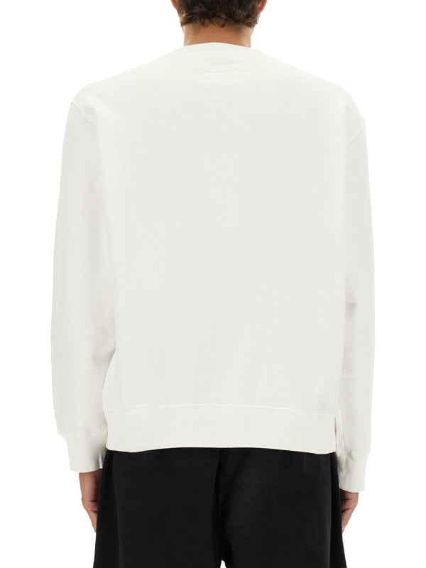 Logo Sweatshirt White Cotton Sweatshirts