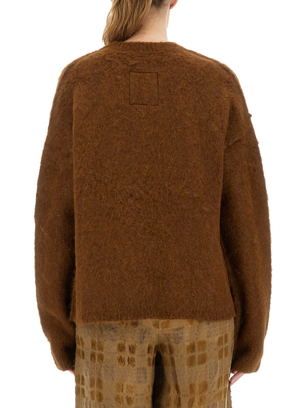Wool Blend Sweater Brown Alpaca Jumpers
