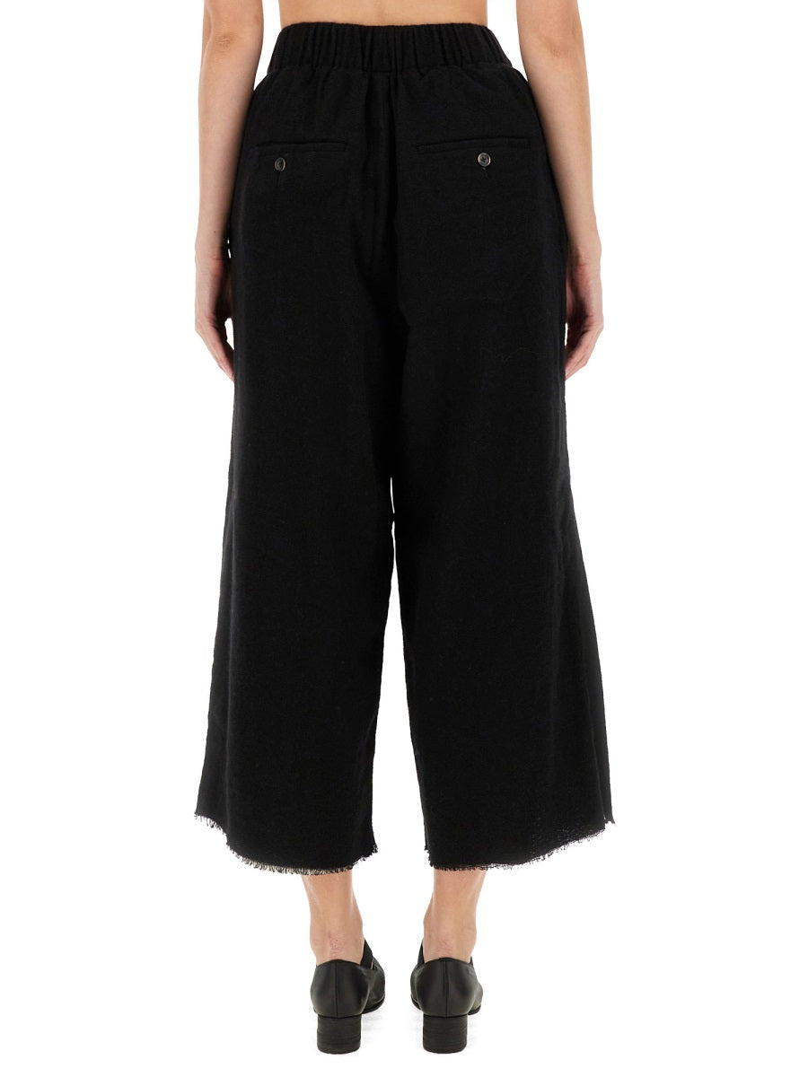 Trousers Poetic Black Wool And Linen