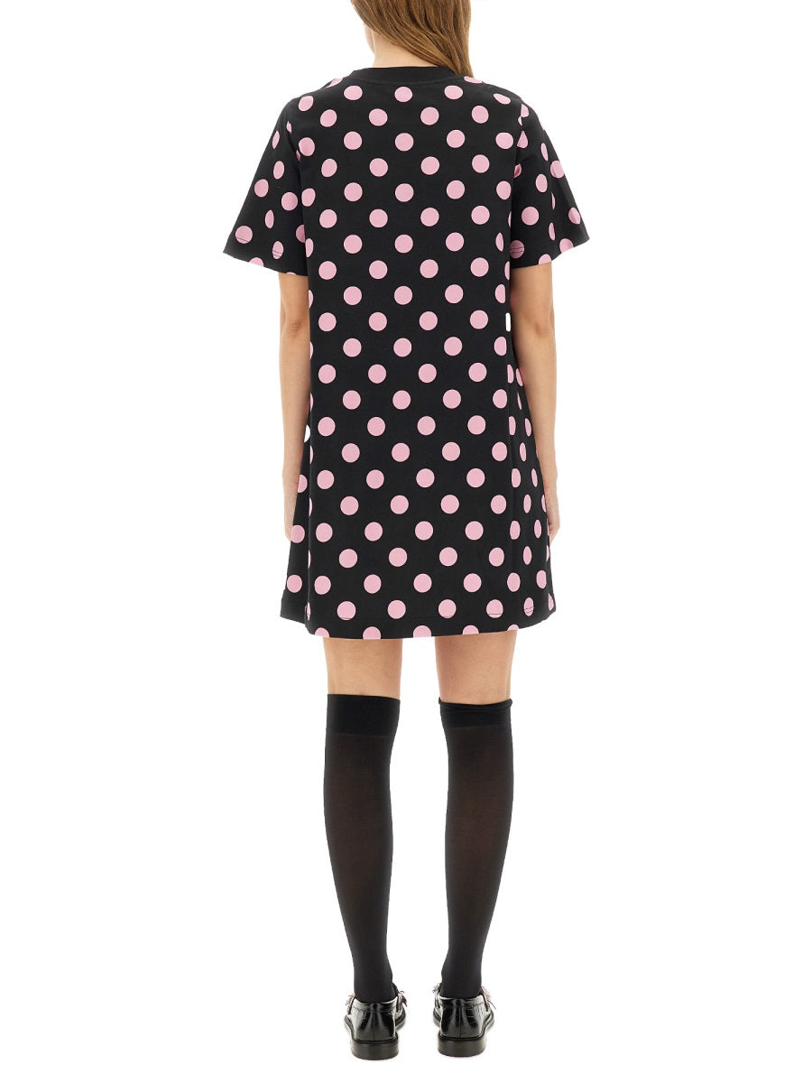 Teddy Polka Dots Dress Black Cotton