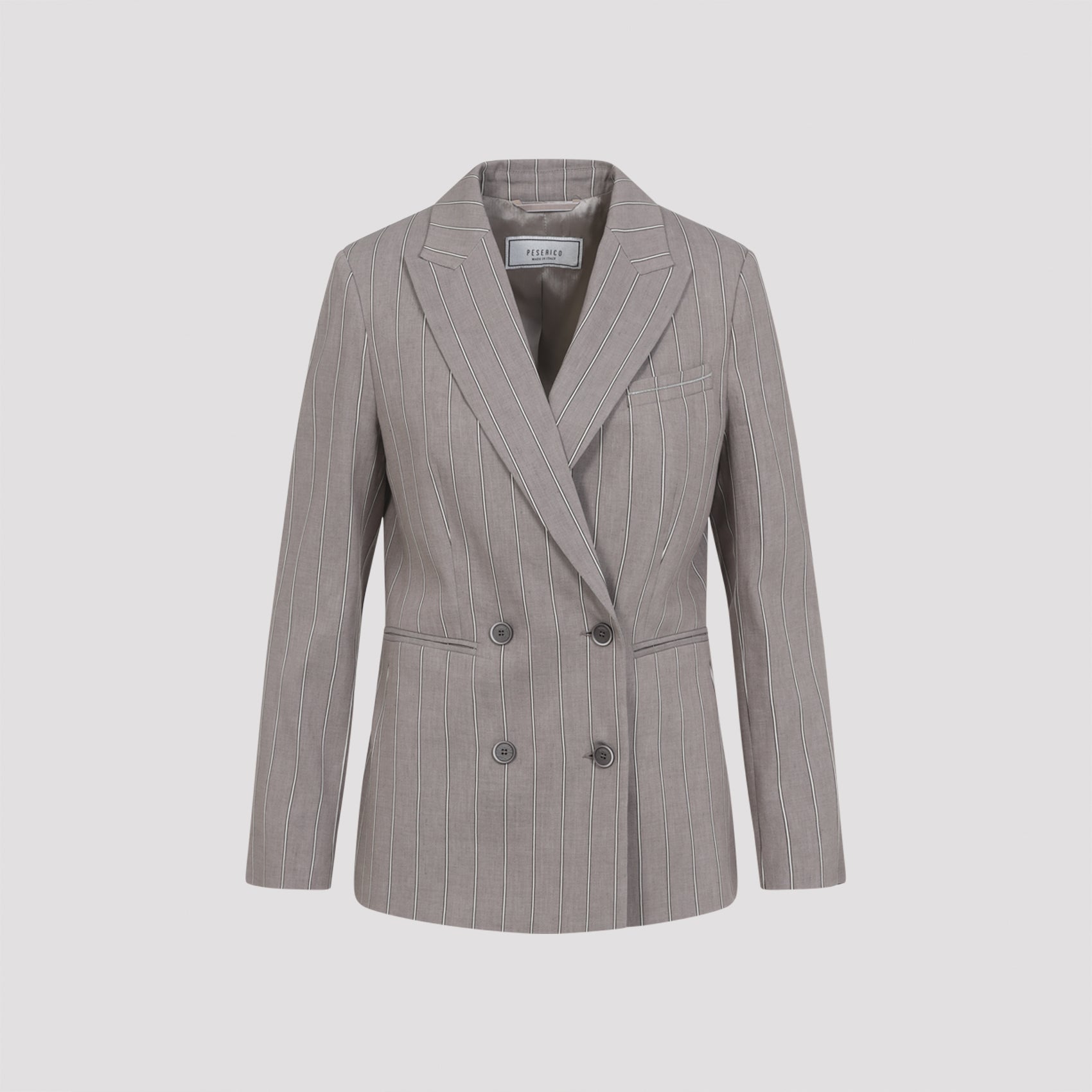 Linen Jacket Brown Cotton